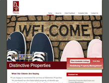 Tablet Screenshot of distinctivepropertiespm.com